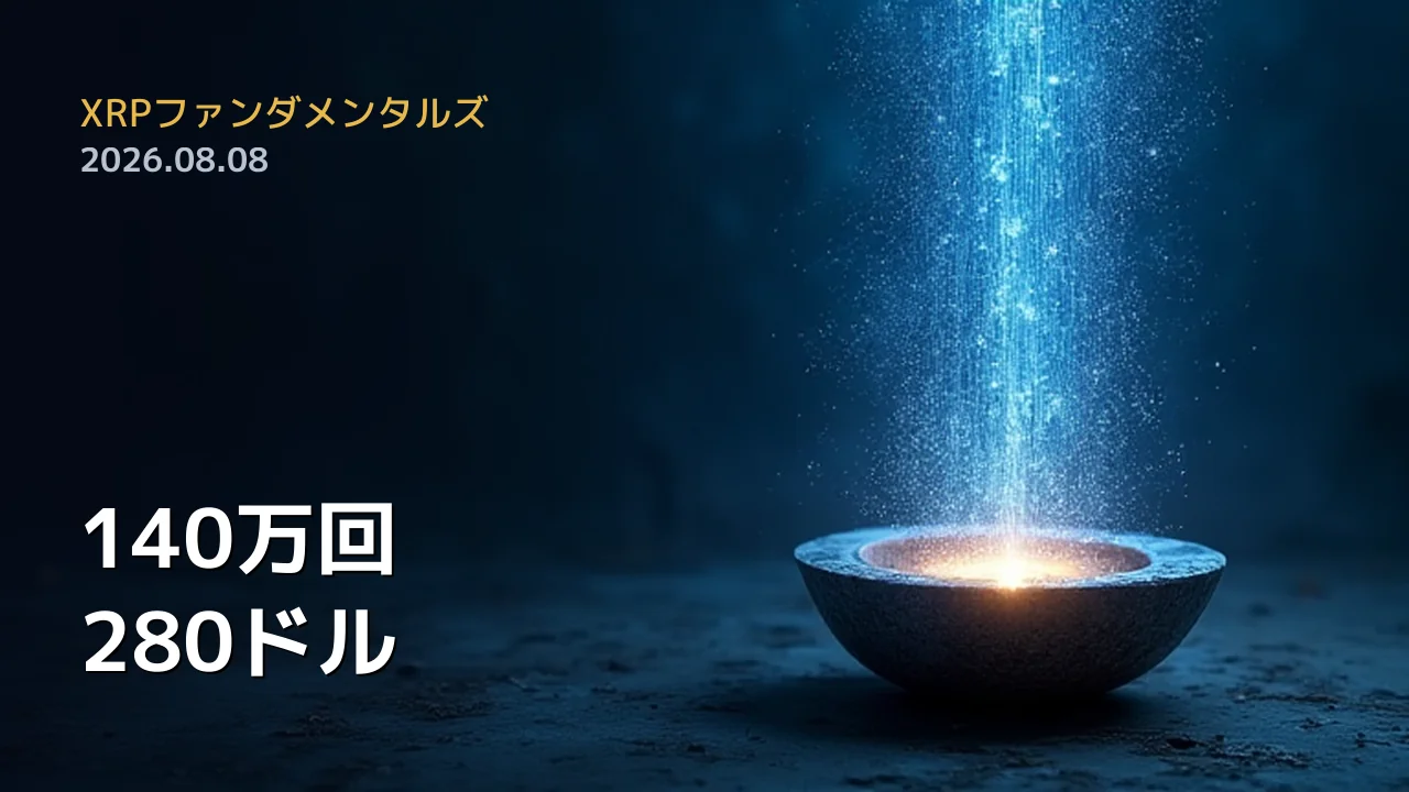 XRPファンダメンタルズ 2026年8月8日