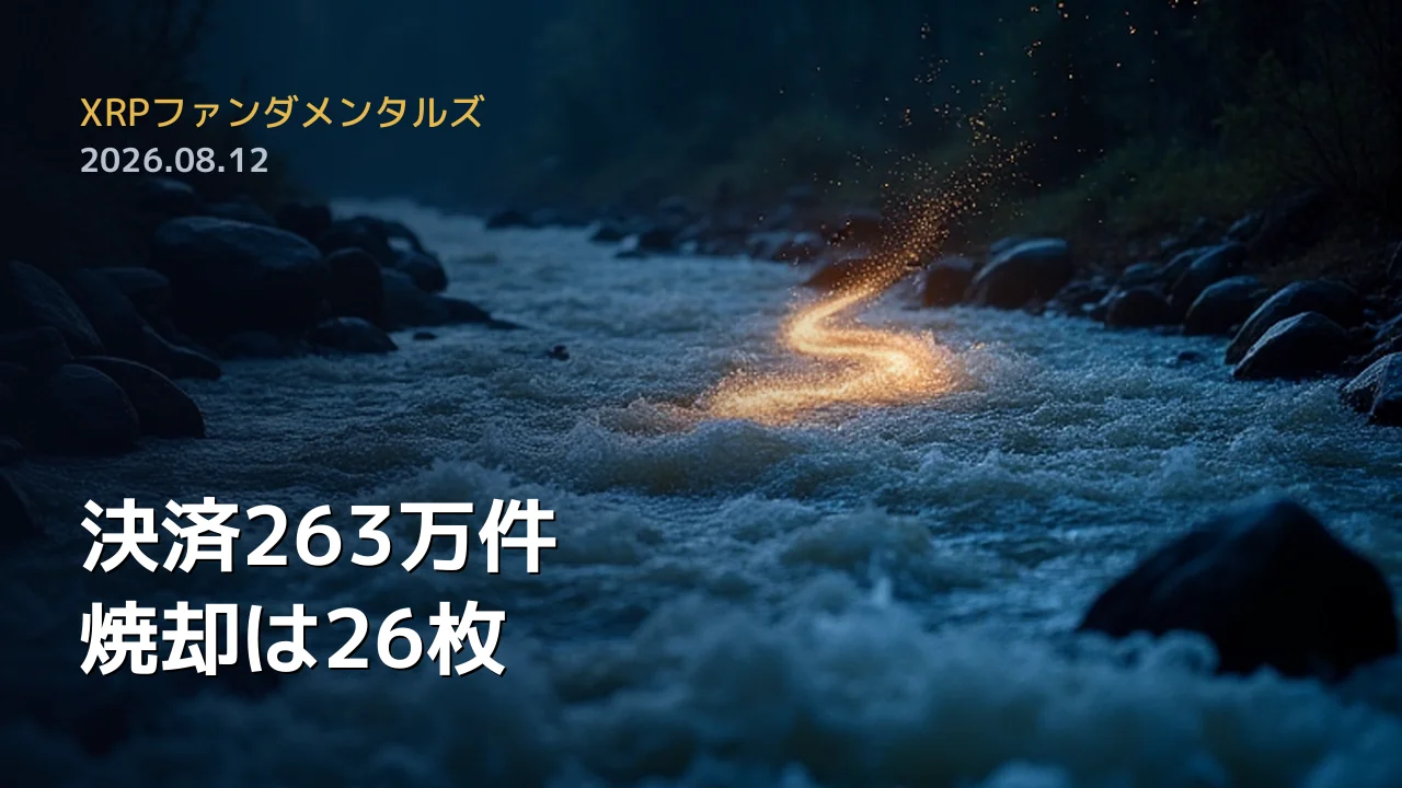 XRPファンダメンタルズ 2026年8月12日